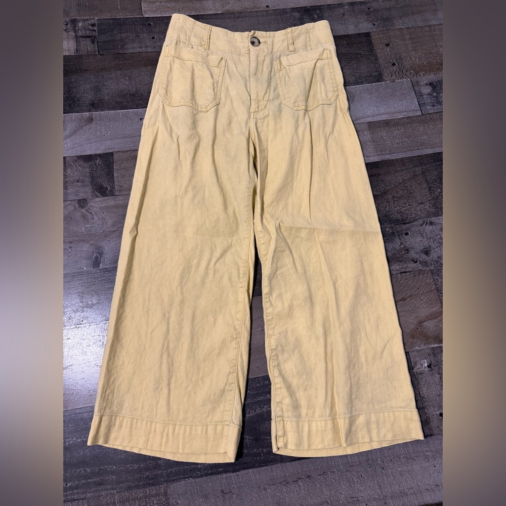 Maeve Light‎ Yellow Wide-Leg Pants